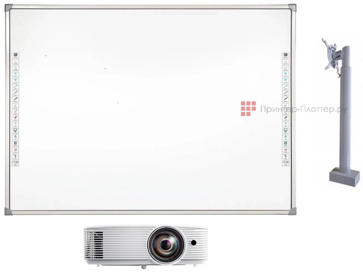 Интерактивный комплект Donview DB-82IND-H03 (доска, проектор Optoma X309ST, крепеж для проектора телескопический FX P800-1400, кабель HDMI)