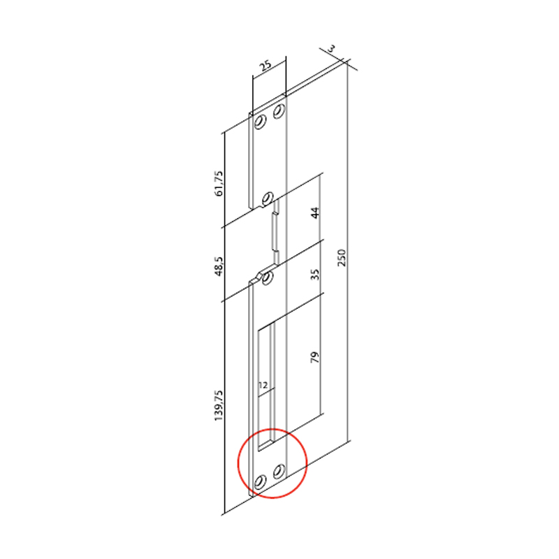 Планка плоская F 63 Inox (43 Silver)