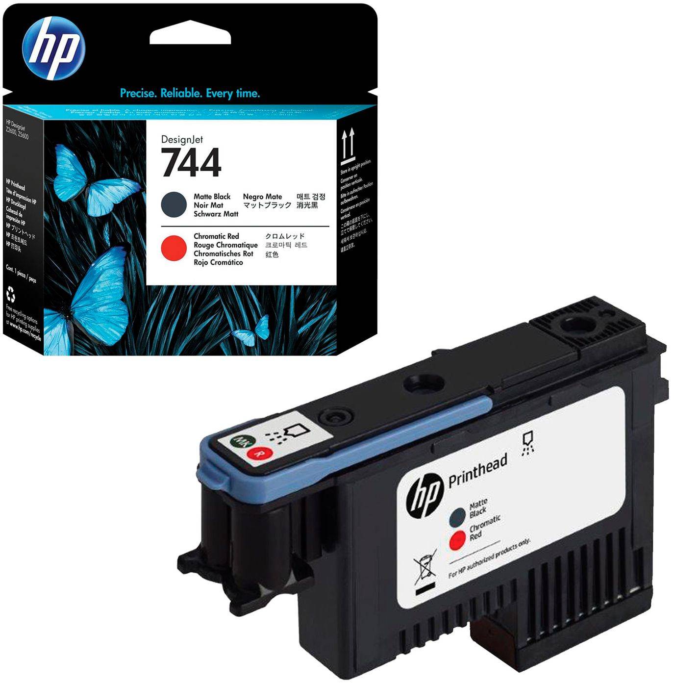 Печатающая головка HP 744 Printhead (matte black, chromatic red) (F9J88A)