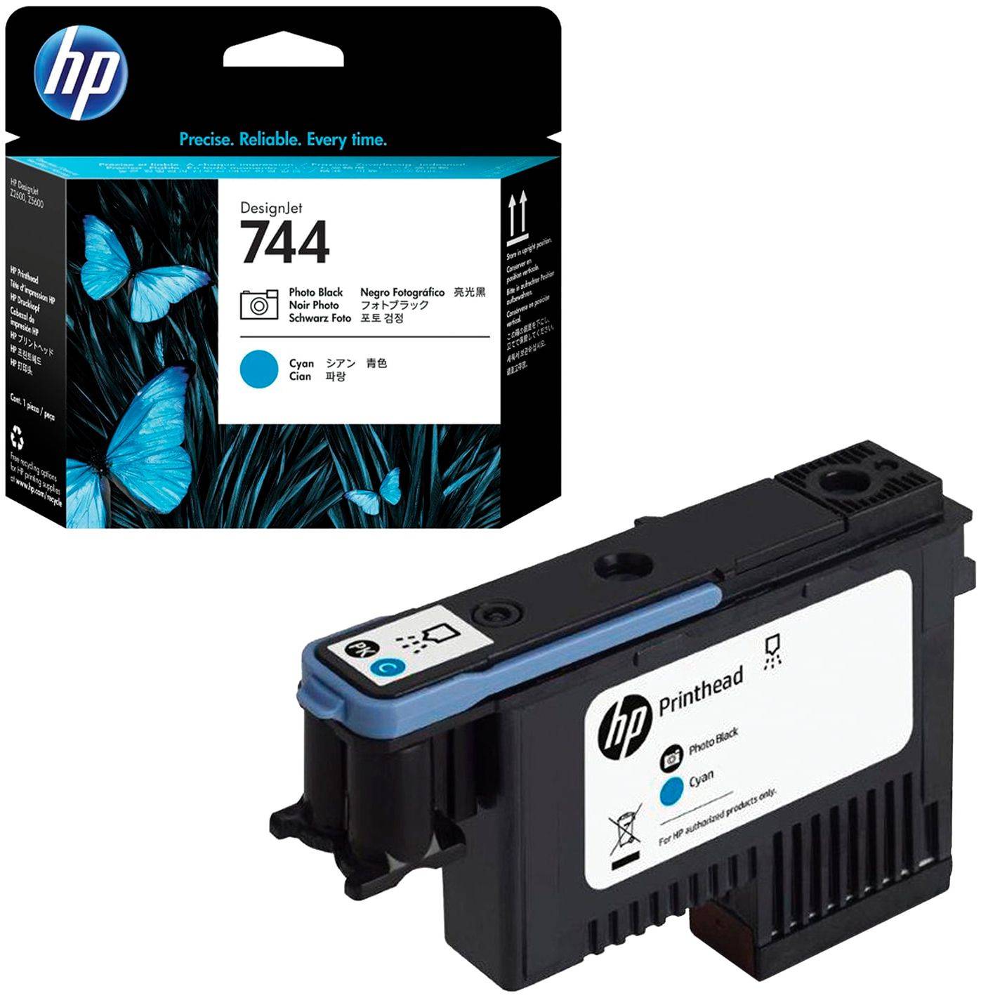 Печатающая головка HP 744 Printhead (photo black, cyan) (F9J86A)