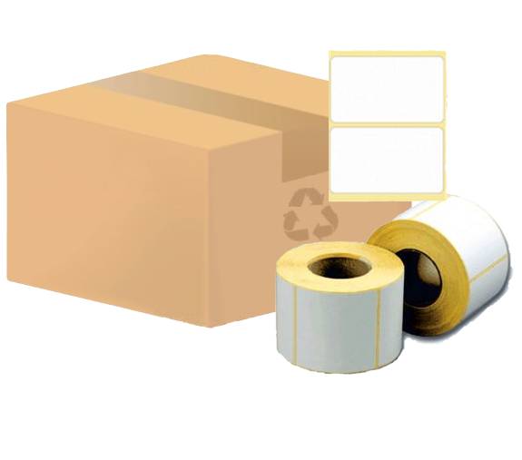 Термоэтикетки 58х40 мм, ЭКО, 700 шт./р., 60 рул./коробка, диаметр втулки 40 мм (1,5 дюйма)