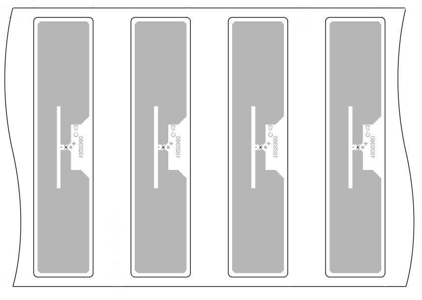 RFID этикетка BT 0360 Higgs9 poly pro label 96x22, 2500 шт