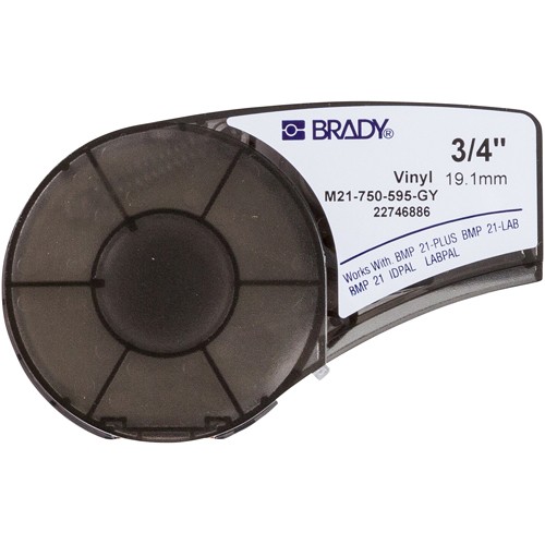 Лента Brady M21-750-595-GY 19.05 мм/6.4 м, винил, черный на сером brd139740