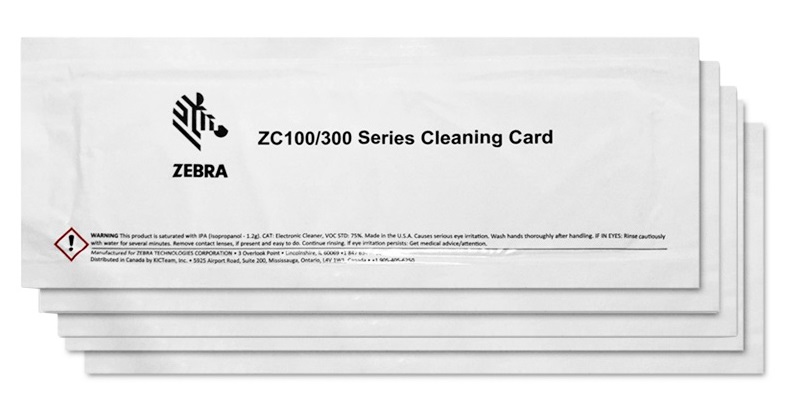 Чистящий комплект Cleaning card KIT для Zebra ZС100, ZС300 5 карт 105999-311