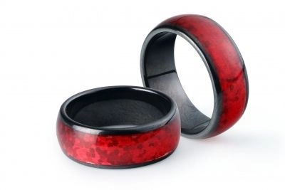 Заготовка, кольцо красный кристалл (чип Н2)
