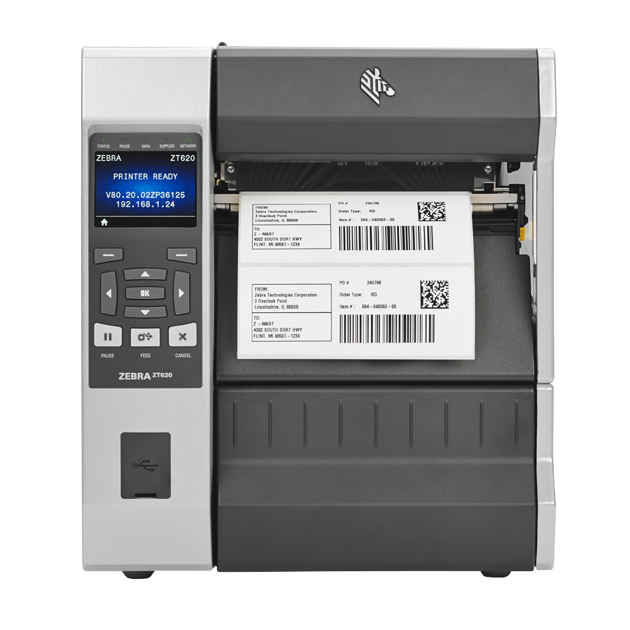Принтер этикеток Zebra ZT620, 300 dpi, USB, Ethernet, Bluetooth, RS-232 ZT62063-T1E0100Z