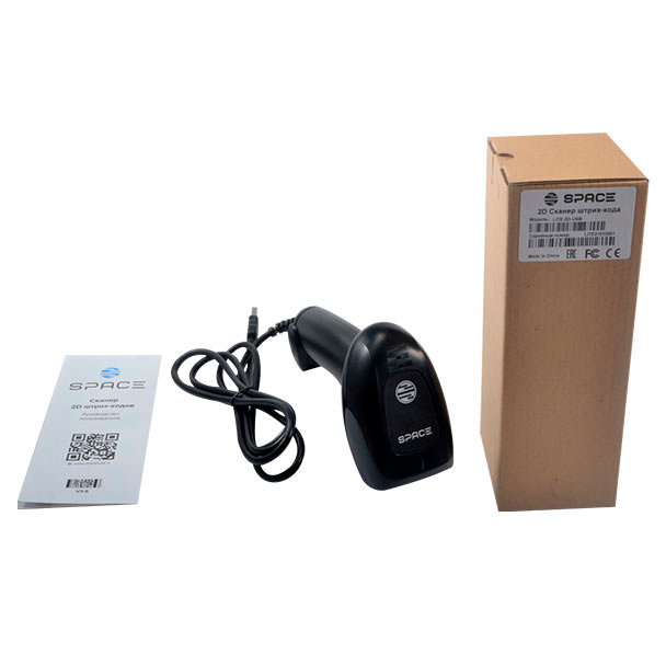 Сканер штрихкода SPACE LITE-2D-USB (черный), ручной X-LITE