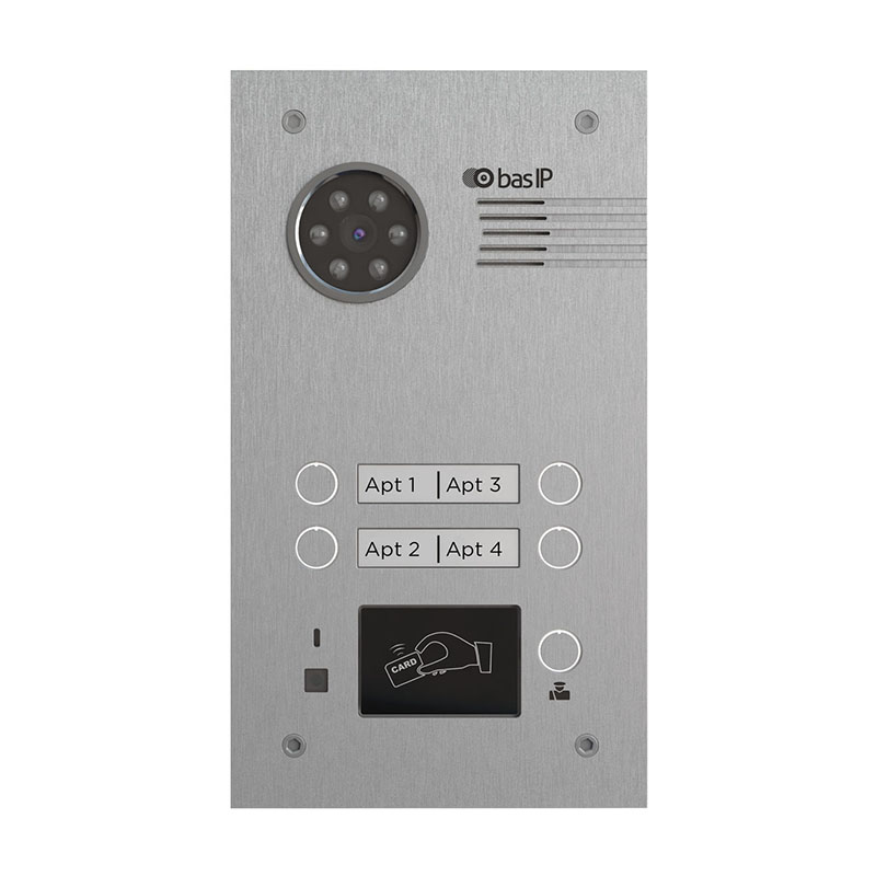 Вызывная панель на 4 абонента BA-04MD SILVER