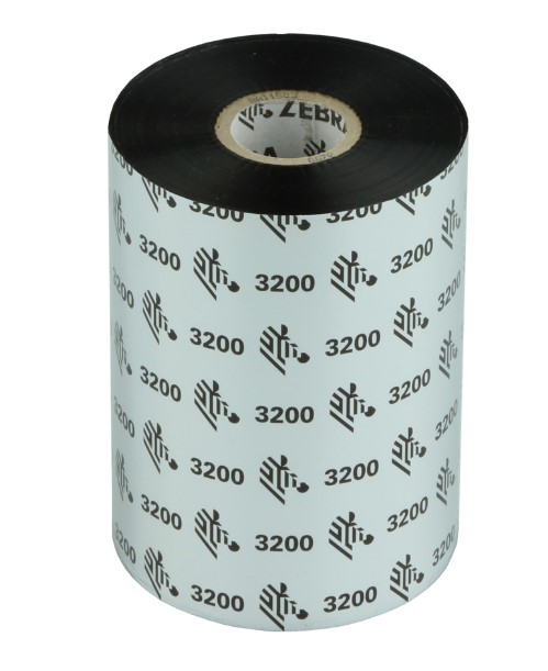 Риббон Zebra 3200 110 мм х 450 м, Wax-Resin, намотка OUT, втулка ширина 110 мм, диаметр 25,4 мм (1 дюйм), 03200BK11045