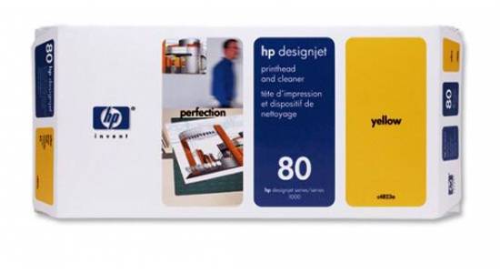 Печатающая головка HP 80 (yellow/cleaner) (C4823A)