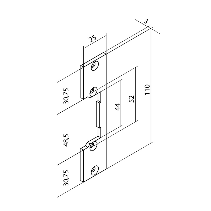 Планка плоская F 62 Inox