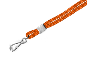Цветной шнурок для бейджа c металлическим карабином