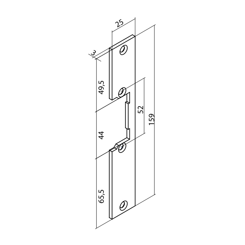 Планка плоская F 61 Inox (S01X)