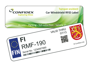 CONFIDEX Windshield Label